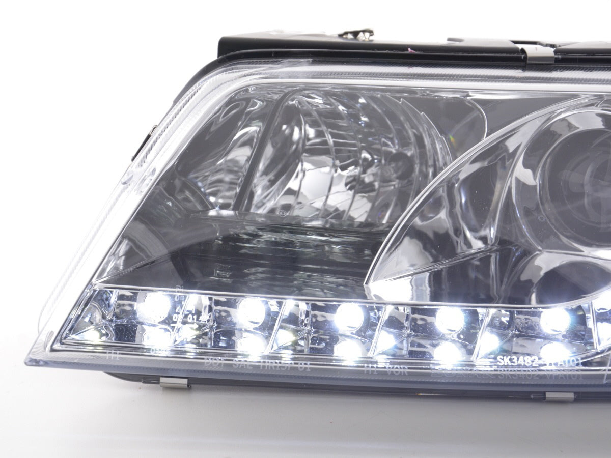 Scheinwerfer Set Daylight LED TFL-Optik VW Passat Typ 3BG 00-05 chrom für Rechtslenker Scheinwerfer Set Daylight LED TFL-Optik VW Passat Typ 3BG 00-05 chrom für Rechtslenker